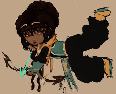 Full body chibi: slightly rendered/minimal render, $12